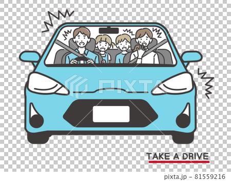 Vector illustration of family in trouble with driving / car / travel / accident / dangerous Vector illustration of family in trouble with driving / car / travel / accident / dangerous 81559216
