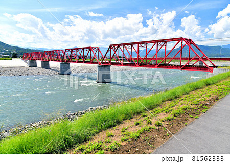 上田電鉄別所線千曲川橋梁付近より城下駅方面を望む(長野県上田市)【2021.8】 上田電鉄別所線千曲川橋梁付近より城下駅方面を望む(長野県上田市)【2021.8】 81562333