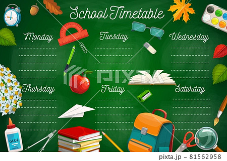 Education timetable school stationery, schoolbag Education timetable school stationery, schoolbag 81562958