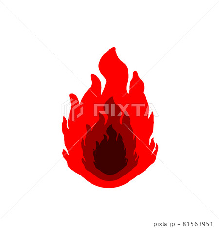 ダークな赤い炎のイラスト素材 [81563951] - PIXTA