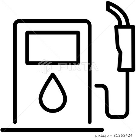 ガソリンスタンドの給油機のベクターアイコンのイラスト素材