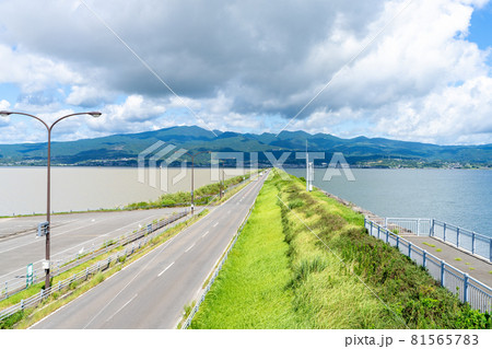 諫早湾干拓堤防道路（雲仙多良シーライン） 　長崎県諫早市 81565783