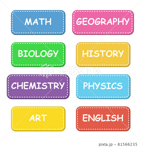 School Subject Labels3 School Subject Labels3 81566235