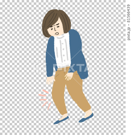 一個腿酸，膝蓋酸痛的女人 81566439