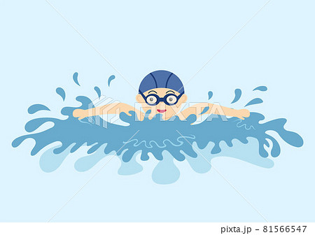 Cute Little Kids Swimming Background Vector Illustration in flat cartoon style. people dressed in swimwear, swim in summer and performing water activities Cute Little Kids Swimming Background Vector Illustration in flat cartoon style. people dressed in swimwear, swim in summer and performing water activities 81566547