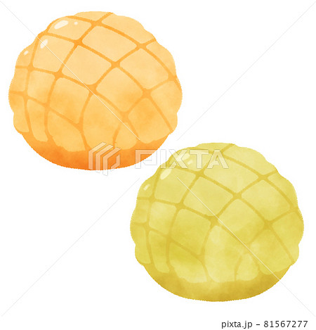メロンパン イラスト 水彩風のイラスト素材 メロンパン イラスト 水彩風のイラスト素材