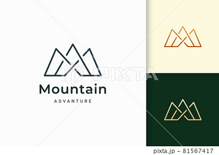 Mountain logo for hiking or climbing represent adventure or survival Mountain logo for hiking or climbing represent adventure or survival 81567417