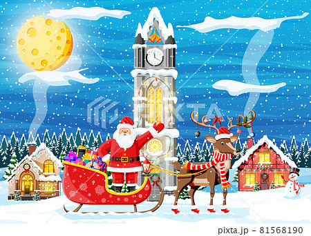 Village Covered Snow. Village Covered Snow. 81568190