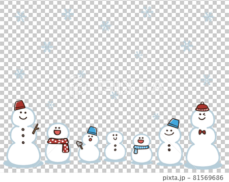 可愛的雪人壁紙背景 81569686
