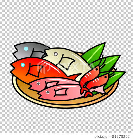 Assorted seafood illustration Assorted seafood illustration 81570292
