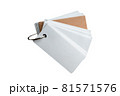 Blank ring memo on white background 81571576