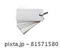 Blank ring memo on white background 81571580