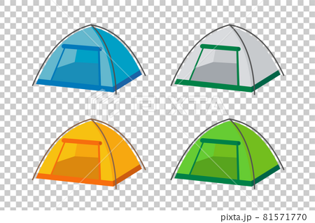 キャンプ用のテント イラストイメージのイラスト素材