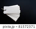 Blank ring memo on black background 81572371