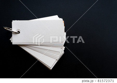 Blank ring memo on black background Blank ring memo on black background 81572371