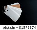 Blank ring memo on black background 81572374