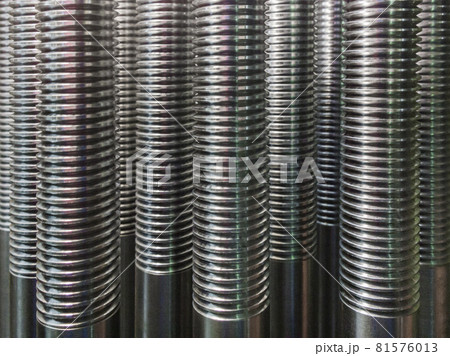 threaded bolts selective focus background 81576013