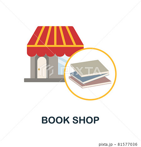 Book Shop flat icon. Colored sign from small business collection. Creative Book Shop icon illustration for web design, infographics and more Book Shop flat icon. Colored sign from small business collection. Creative Book Shop icon illustration for web design, infographics and more 81577036