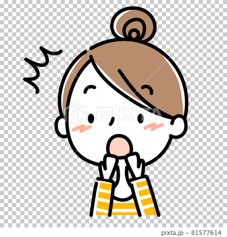 驚訝的餃子女人 81577614