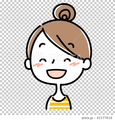 笑顔のお団子の女性 笑顔のお団子の女性 81577618