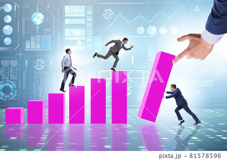 Economic growth concept with business people Economic growth concept with business people 81578596