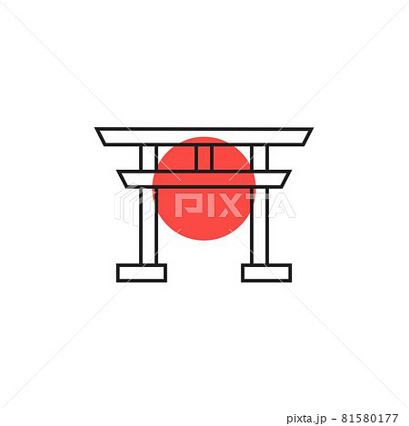 Gate Japan Vector icon design illustration 81580177