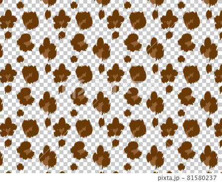 茶色のかわいいヒョウ柄イラストのイラスト素材