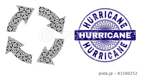 Circulation Fractal Collage of Circulation Icons and Grunge Hurricane Round Guilloche Seal Circulation Fractal Collage of Circulation Icons and Grunge Hurricane Round Guilloche Seal 81580252
