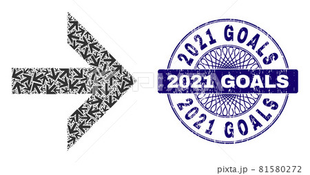 Arrow Right Recursive Collage of Arrow Right Icons and Scratched 2021 Goals Round Guilloche Seal Arrow Right Recursive Collage of Arrow Right Icons and Scratched 2021 Goals Round Guilloche Seal 81580272