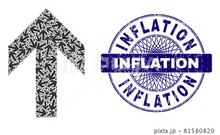 Arrow Up Recursive Mosaic of Arrow Up Items and Textured Inflation Round Guilloche Seal Arrow Up Recursive Mosaic of Arrow Up Items and Textured Inflation Round Guilloche Seal 81580820