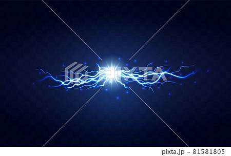 Lightning flash light thunder spark 81581805