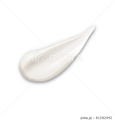 Vector cream texture, cosmetic smear swatch, white gel 81582942