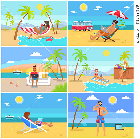 Freelancers in Hot Tropical Countries in Summer Freelancers in Hot Tropical Countries in Summer 81583889