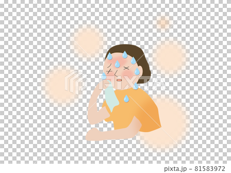 一個女人出汗 81583972