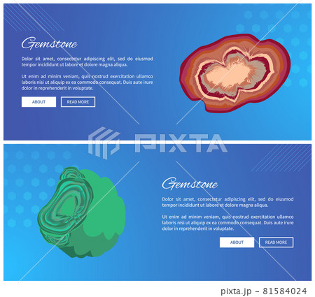 Gemstones Agate and Malachite Hydroxide Minerals 81584024