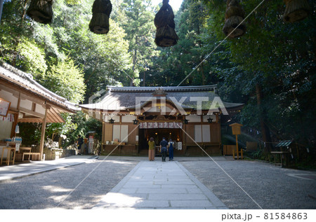 狭井神社　拝殿　奈良県桜井市　大神神社摂社 81584863