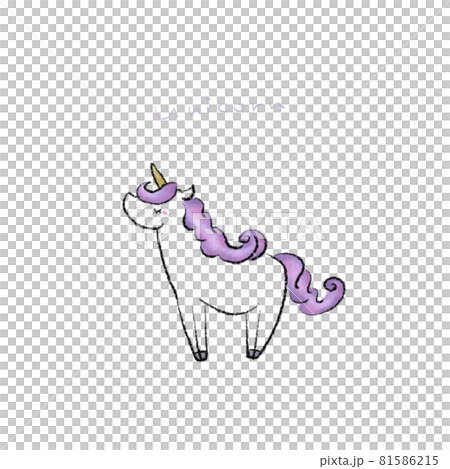 ユニコーン手描きイラスト素材のイラスト素材 [81586215] - PIXTA