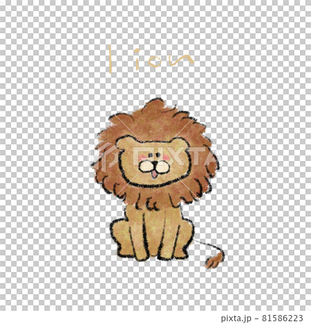 獅子手繪插畫素材 81586223