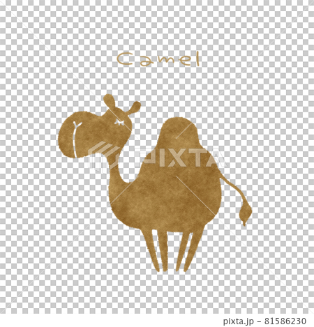 ラクダ手描きイラスト素材のイラスト素材