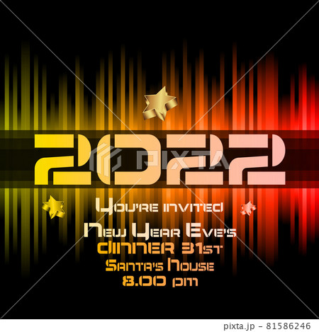 2022 Happy New Year background for your seasonal invitations, festive posters, greetings cards. 81586246
