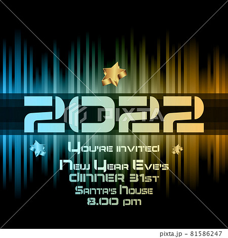 2022 Happy New Year background for your seasonal invitations, festive posters, greetings cards. 81586247