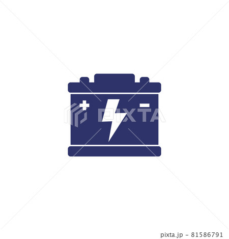 car battery icon on white 81586791