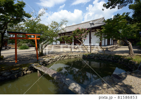 新薬師寺 池と本堂 奈良市高畑町 新薬師寺 池と本堂 奈良市高畑町 81586853