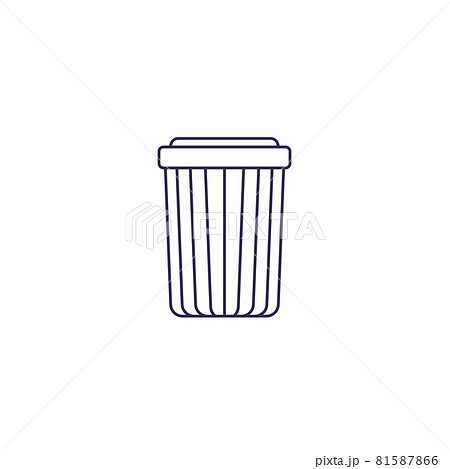 Trash bin icon, line vector art Trash bin icon, line vector art 81587866