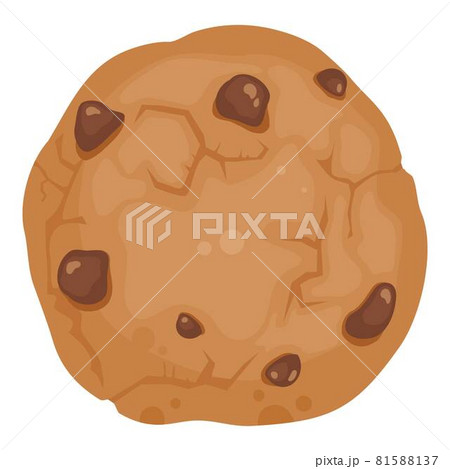 Chocolate cookie icon cartoon vector. Biscuit chip Chocolate cookie icon cartoon vector. Biscuit chip 81588137