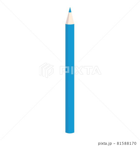 School pencil icon cartoon vector. Color pen 81588170