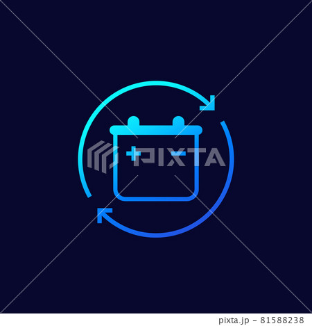 recharging battery or accumulator vector icon 81588238