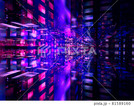 Future technology fractal background - abstract 3d illustration Future technology fractal background - abstract 3d illustration 81589160