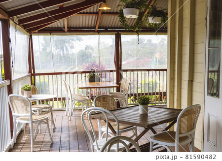 Cafe Table Settings In Historic House 81590482