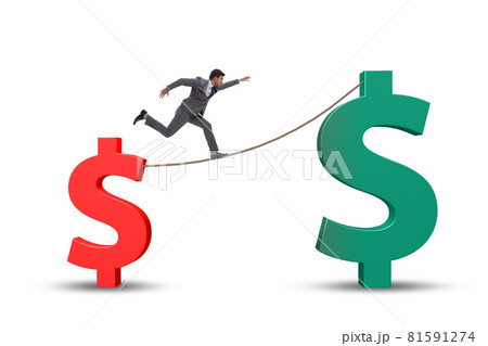 Businessman in forex market trend concept 81591274